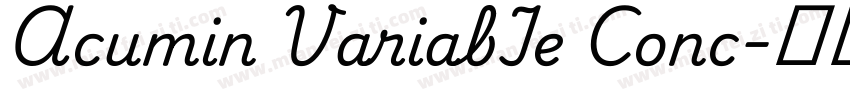 Acumin VariabIe Conc字体转换